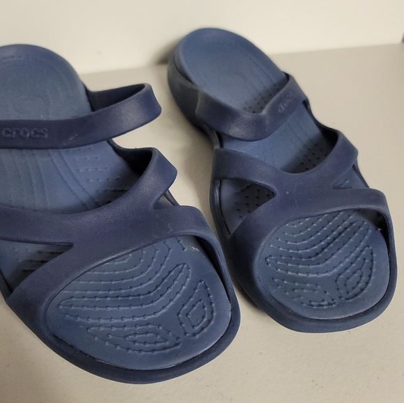 CROCS Shoes - Crocs Woman's Slice Sandals Sz 10 Blue
